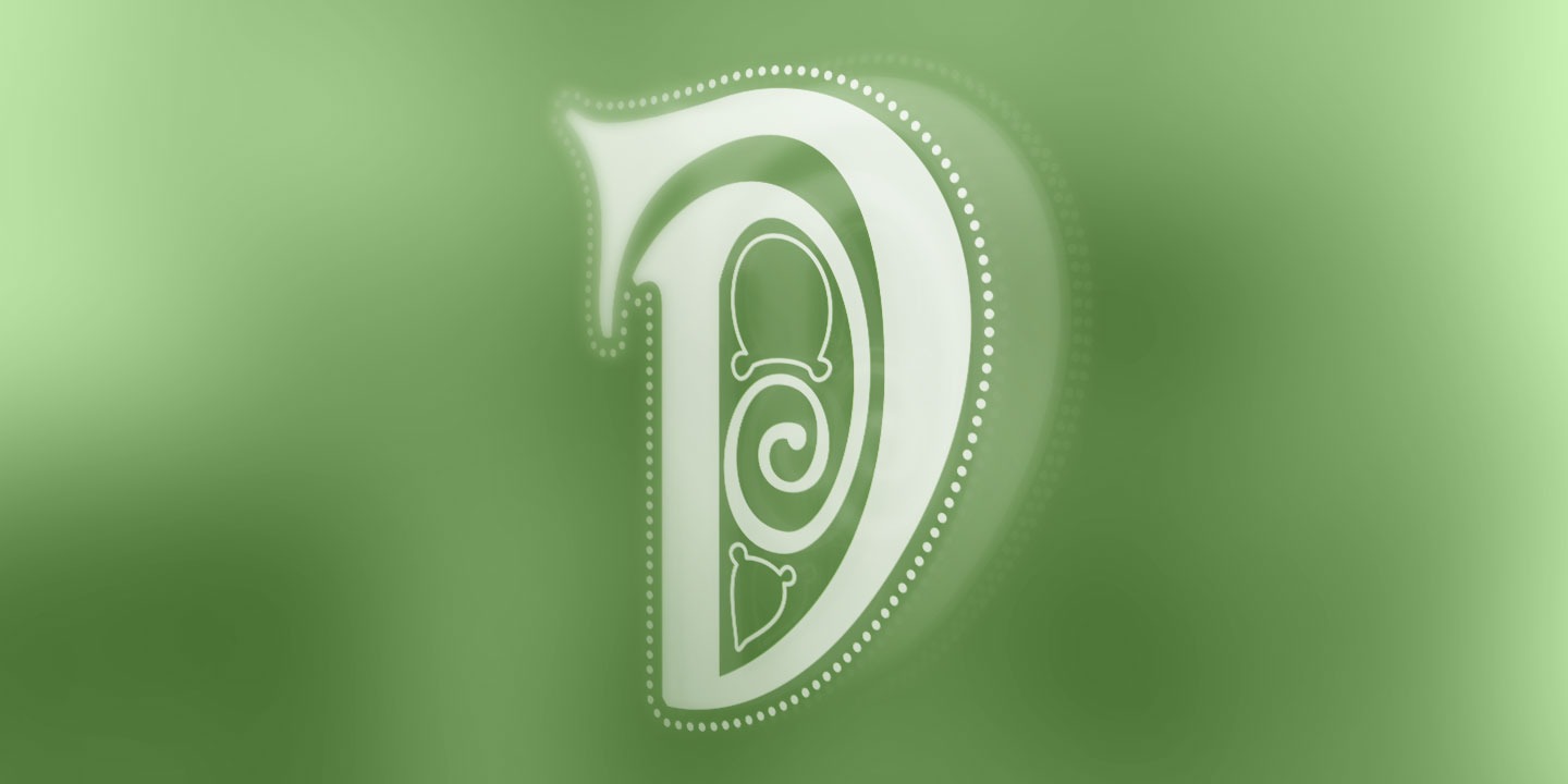 Beispiel einer Celtic Spiral-Schriftart #6